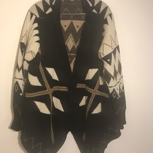 Tan and black sweater